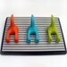 Dog Tail Leash Holder  - Cream Stripes  - with Optional Letter Tiles