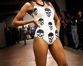 Cream and Black Bodysuit