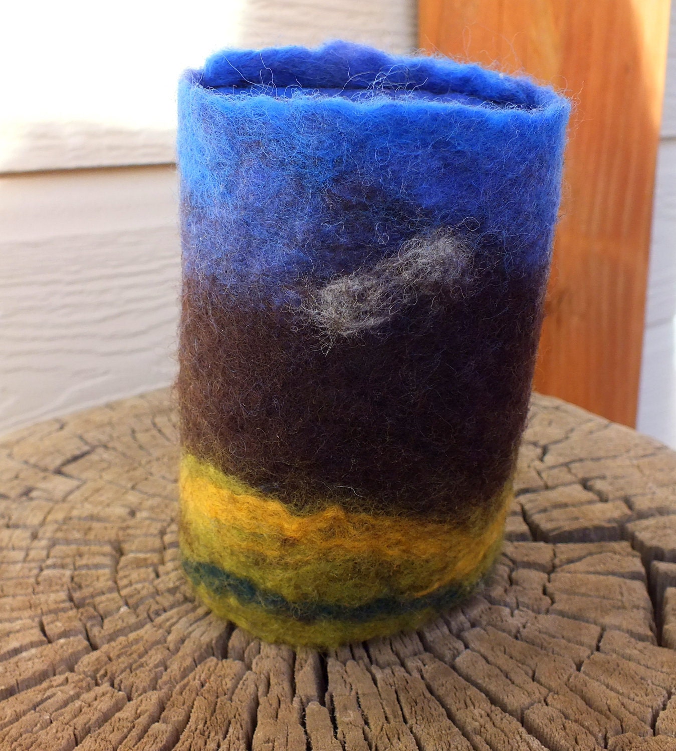 Mountain Scene Wrist Cuff with Hidden Pocket