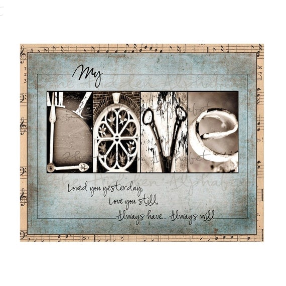 VALENTINE GIFT Alphabet Photography LOVE Fine Art Print 11x14