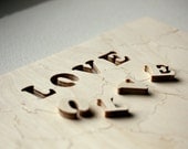 40 piece Alternative Guestbook Wood Wedding Puzzle LOVE
