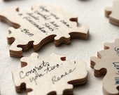 70 piece Wedding Guestbook Puzzle WOOD - names or date included in this personalized keepsake