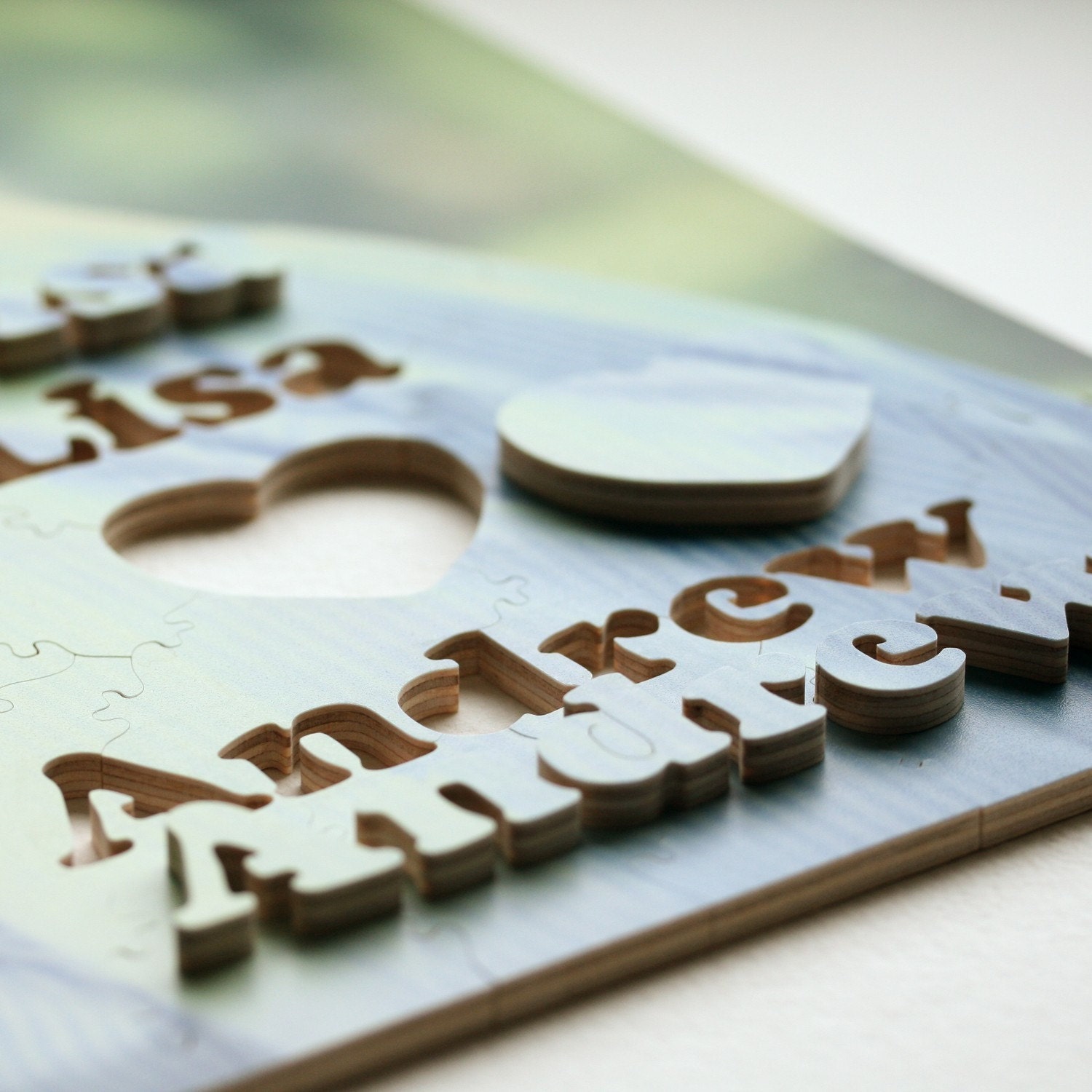 110 piece Alternative Guest Book Wedding Puzzle PHOTO - customized with names or date