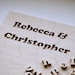 30 piece Wedding Guest Book Alternative WOOD Jigsaw Puzzle - custom made with names or date