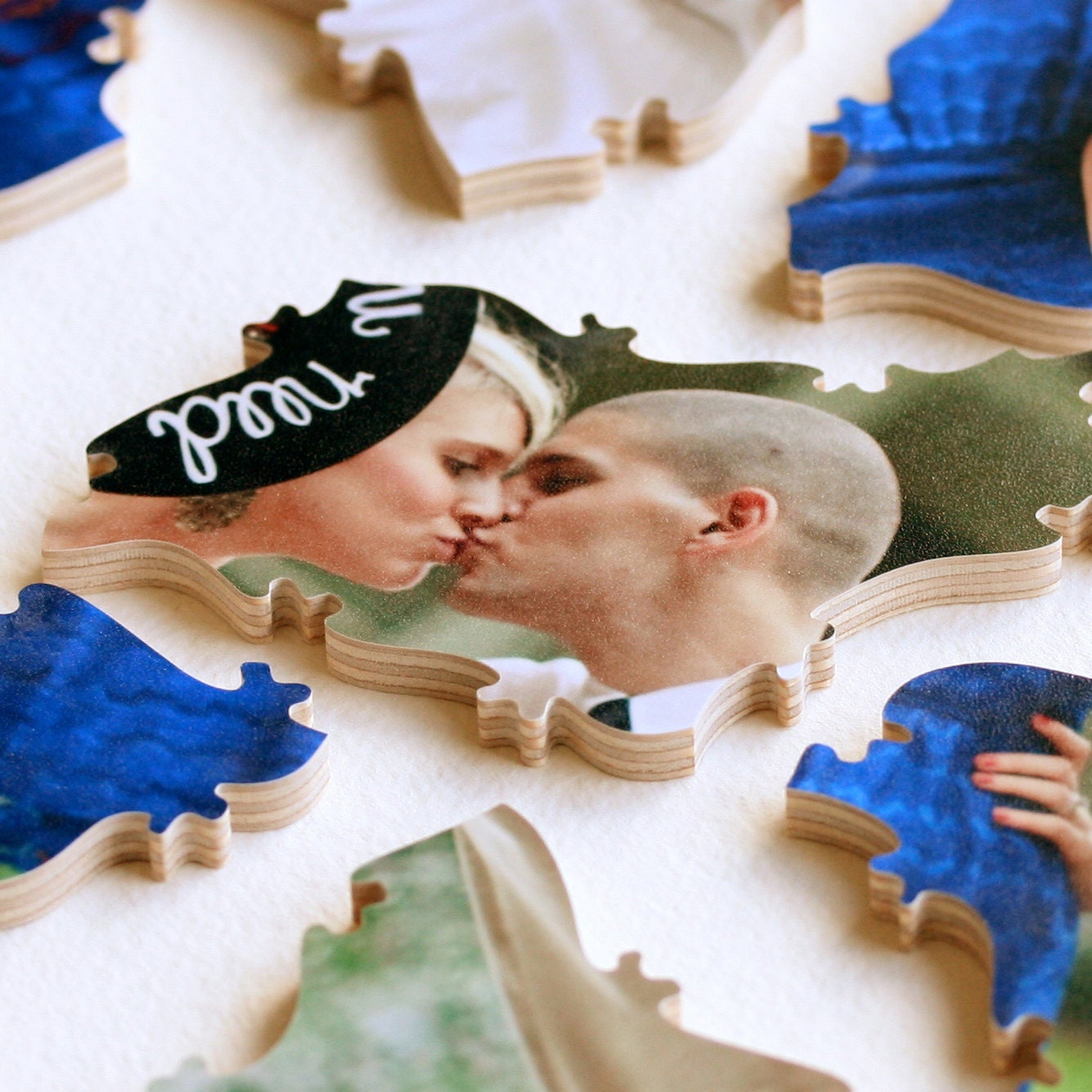 30 piece Wedding Guestbook Alternative PHOTO Puzzle - great way to use your engagement photo
