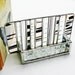 Stained Glass Business Card Holder Black White Clear Art Glass Modern Contemporary Office Fathers Day Handmade OOAK Unisex