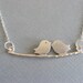 Two Little Love Bird Necklace, Anniversary gifts, bridesmaid, best friends