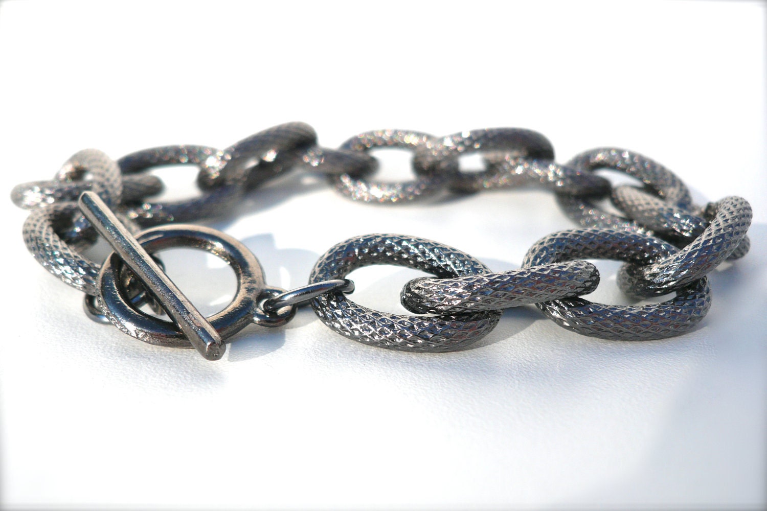 Gunmetal Link Bracelet