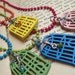 Bird in a Cage Necklace, Choose Your Color, Blue, Pink, Green, Yellow, Orange