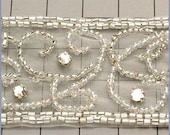 6 YARDS Crystal, Bead Trim for Bridal and Wedding Projects