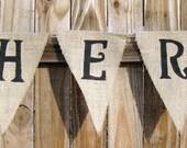 2-6 flags Personalized Burlap Banner Bunting Garland with Letters or Designs