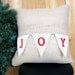 PEACE JOY NOEL Christmas Burlap Pillow Set - We Do Custom Orders