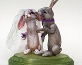 Wedding cake topper - Custom Order EXAMPLE ONLY. Polymer clay handpainted miniature by Madre Olius