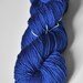 Completely shattered cobalt glass - Merino/Silk superwash yarn fingering weight