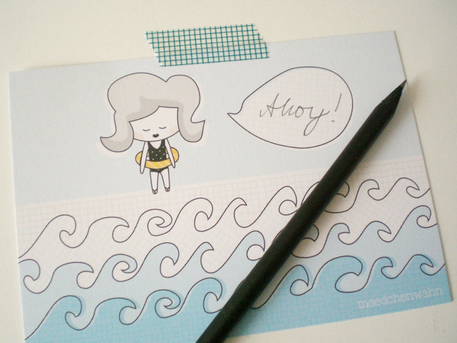 Ahoy Girl, Summer In The City Set of 5 Cards, Summer Collection No 1