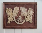Woodworking Carved Wedding/Anniversary  Monogram Custom  Wall Decoration, Number 3