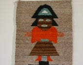 vintage Abstract hand woven tapestry