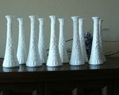 Vintage milk glass10  vases