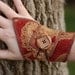 Fabric Cuff Bracelet with Wood button