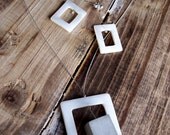 Floating Squares - Necklace and Earrings Set