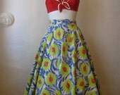 r e s e r v e d. 1950s full skirt. vintage atomic space novelty print circle skirt. saturn jupiter.