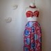 1950s skirt. 50s 60s full skirt. graphic floral dot skirt. l xl.