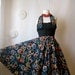 1950s halter dress. vintage 50s full skirt dress. butterflies & bees rainbow print.