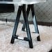Miniature IKEA Inspired VIKA Desk for 1:12 Scale Modern Dollhouse in Black & White Acrylic