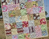 Gypsy Baby Quilt Girl Blanket Modern Patchwork