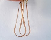 Lux - vintage chain hoop extra long earrings