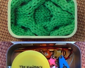 Green Cables: The Knitter's Tool Altoid Tin with notions for your Knitting Project Bag