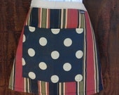Waitress half Apron, barbeque, kitchen, hostess, polka dots