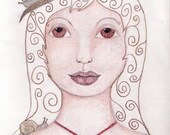 Spirals and Snails Goddess Art Print