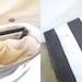 LAST ONE -Light Navy Stripe and Beige Backpack, Unique Design of BagyBag