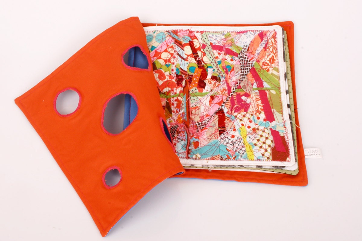 Children Fabric book - handmade colorful Original illustrated soft cloth senses book free shipping