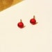 Light Siam Red Swarovski Crystal Surgical Steel Stud Earrings