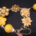 Reclaimed Vintage Bracelet, Bridesmaid Gift, Vintage Earring Bracelet, Statement Assemblage,Under 40, Wedding Bracelet - Marigold