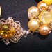 Reclaimed Vintage Bracelet, Bridesmaid Gift, Vintage Earring Bracelet, Statement Assemblage,Under 40, Wedding Bracelet - Marigold