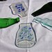 recycled flask bottle with blue glass accents spoon rest