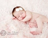 Baby headband, newborn headband, adult headband, child headband and photography prop The single sprinkled- Shabby rhinestone bow headband