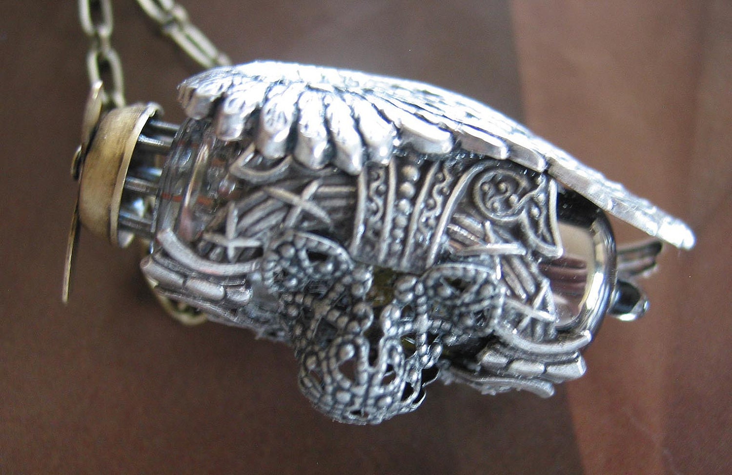 The Steampunk Sci-Fi Necklace The Winged Airship