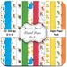 INSTANT DOWNLOAD -Sesame Street Inspired Paper Pack - 12 Digital Papers - 12 X 12 - 300 dpi - Yellow, Green, Red
