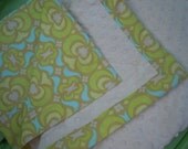 Blue/Green Garden Whimsical Stroller Blanket