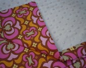 Pink Garden Whimsical Stroller Blanket