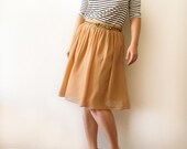 Chiffon skirt, camel skirt , spring skirt