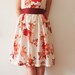 Vintage inspired tea dress - red magnolia dress bridesmaid dress - last one