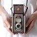 Vintage Camera - Chocolate Brown Kodak Duaflex IV Twin Lens