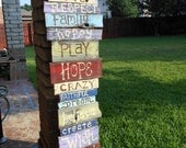 Jez4U Handpainted Family Words Signs on reclaimed fence pickets READY to SHIP or special order one