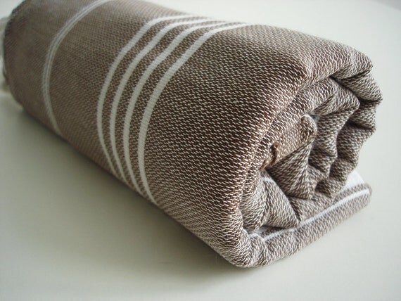 Turkish BATH Towel - Classic Peshtemal - Dark Brown