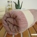 Turkish BATH Towel Peshtemal and Peshkir Set - SOFT - Claret Red